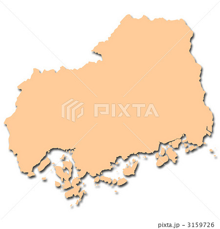 広島県地図のイラスト素材 3159726 Pixta