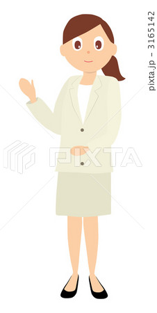 案内する女性　B 3165142