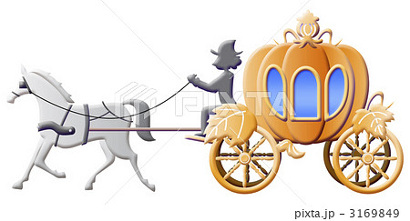綺麗なイラスト かぼちゃの馬車 シンデレラ 美しい花の画像