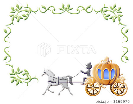 かぼちゃの馬車のフレームのイラスト素材