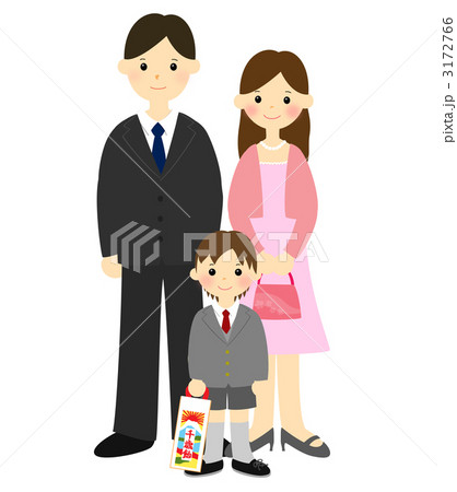 七五三（５歳と両親） 3172766
