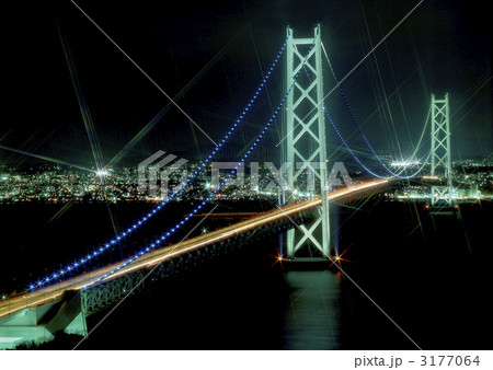 明石大橋の夜景 3177064