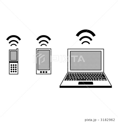 モバイル機器のイラスト素材