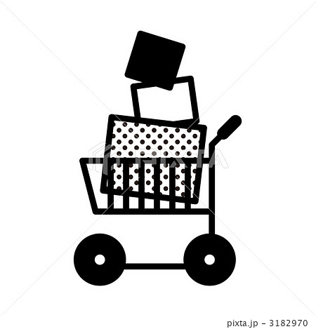 買い物かご ショッピングカート 買物かごのイラスト素材 3182970 Pixta