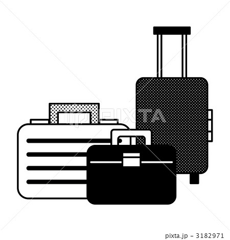 キャリーバック 旅行鞄 スーツケースのイラスト素材 3182971 Pixta