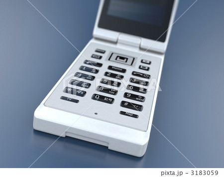 ケータイ電話　白 3183059