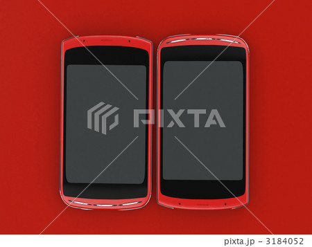 スマートフォン　レッド 3184052