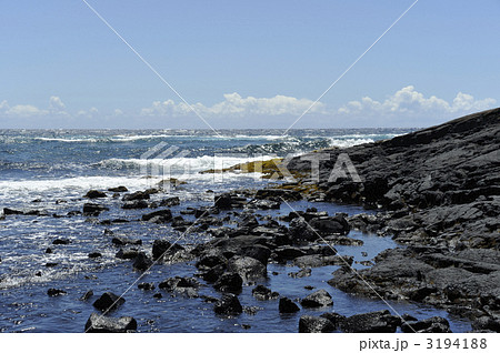 ハワイ島　黒砂海岸 3194188