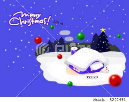 雪景色 001- クリスマス03b 3202431