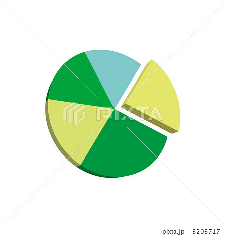 円グラフのイラストのイラスト素材