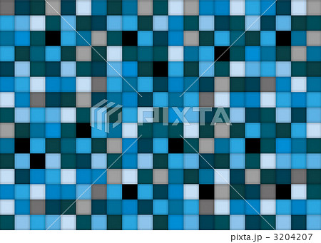 四角パターン青色_影あり（1マス） 3204207