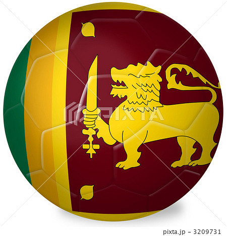 サッカーボール 国旗 スリランカのイラスト素材