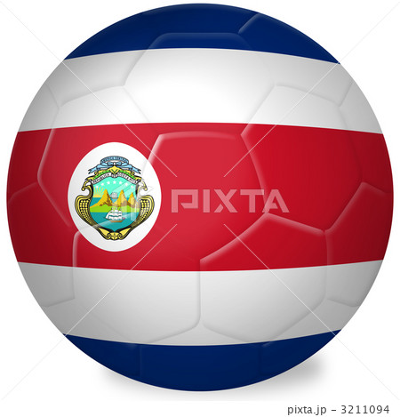 サッカーボール_国旗_コスタリカ サッカーボール_国旗_コスタリカ 3211094