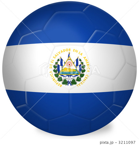 サッカーボール 国旗 エルサルバドルのイラスト素材