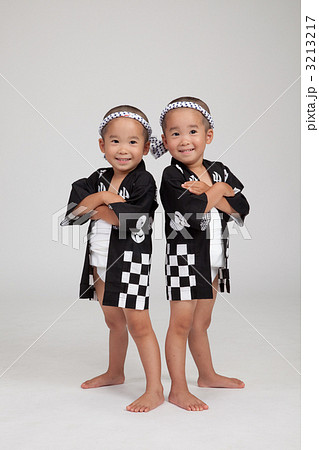 双子のまつりの写真素材