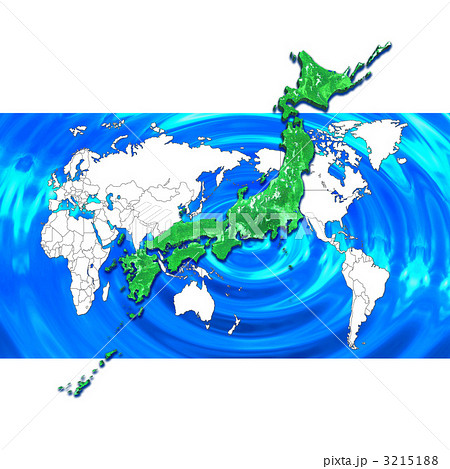日本地図 世界地図のイラスト素材 3215188 Pixta
