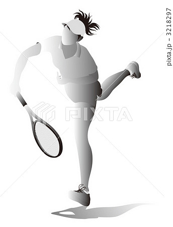 無料イラスト画像 驚くばかりテニス サーブ フォーム イラスト