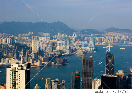 昼／ヴィクトリアピーク／香港島／香港／特別行政区／中国 3238750