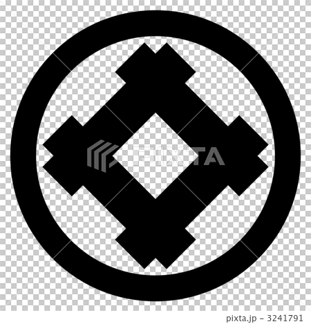 家紋[丸に隅立て井筒] 3241791
