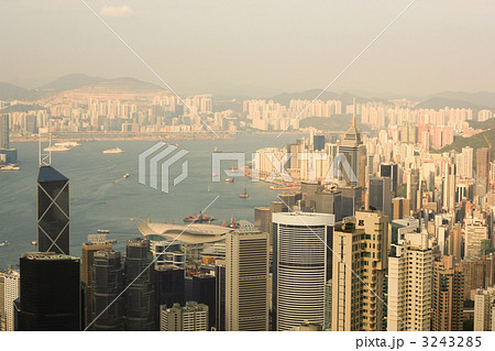 夕方／ヴィクトリアピーク／香港島／香港／特別行政区／中国 3243285