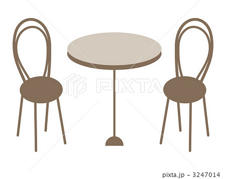イスとテーブルのイラスト素材 3247014 Pixta