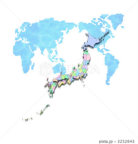 日本地図 世界地図のイラスト素材