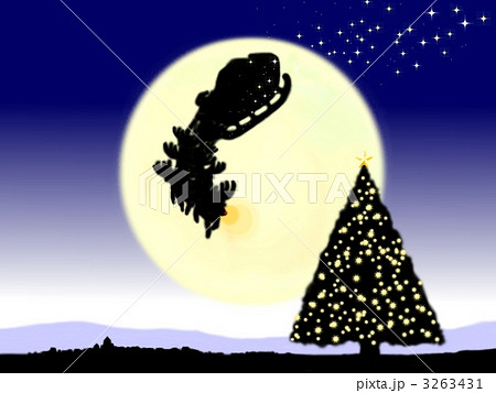 クリスマス サンタとトナカイとツリー クリスマス サンタとトナカイとツリー 3263431