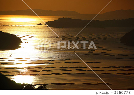 虫明湾の朝焼け 虫明湾の朝焼け 3266778