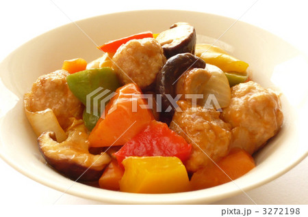 鶏肉団子と野菜の酢豚風 鶏肉団子と野菜の酢豚風 3272198