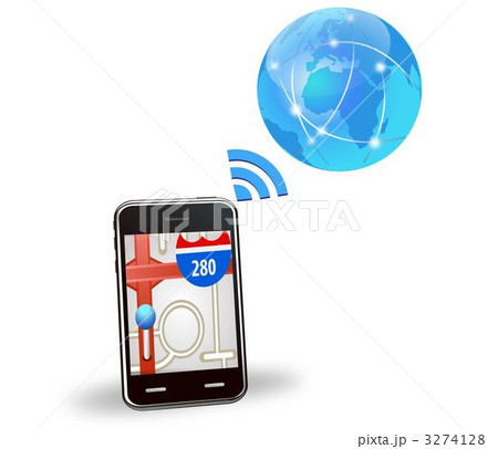 スマートフォンで現在地を確認 3274128