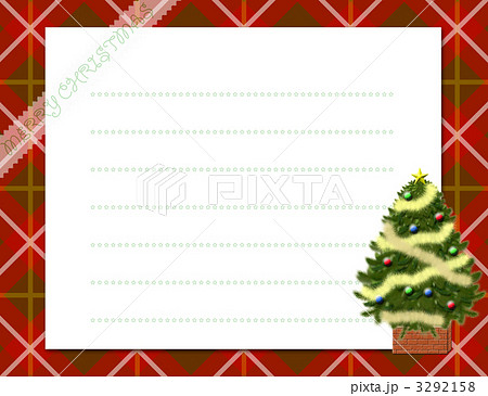 便箋 クリスマスツリー クリスマスのイラスト素材 3292158 Pixta