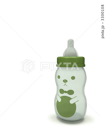 可愛いクマの哺乳瓶のイラスト素材
