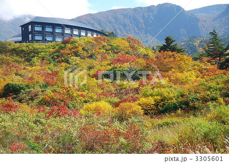 紅葉の栗駒山荘 3305601