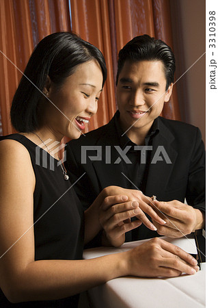Attractive Young Couple Getting Engaged Attractive Young Couple Getting Engaged 3310398