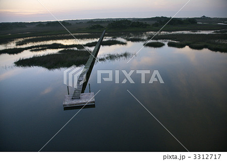 Dock over wetland. Dock over wetland. 3312717