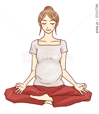 マタニティヨガ イラストのイラスト素材