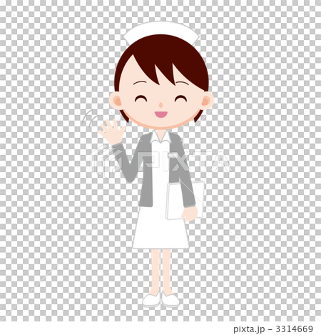 Waving hand nurse - Stock Illustration [3314669] - PIXTA