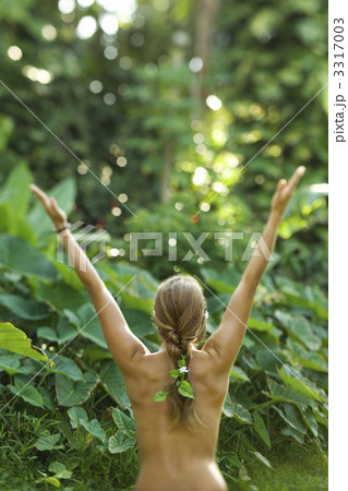 Nude woman with arms outstretched. 3317003