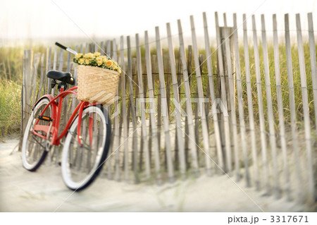 Bike at beach. Bike at beach. 3317671