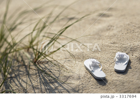 Sandals on beach. 3317694
