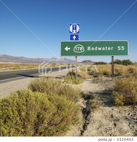 Road sign in desert. Road sign in desert. 3320403