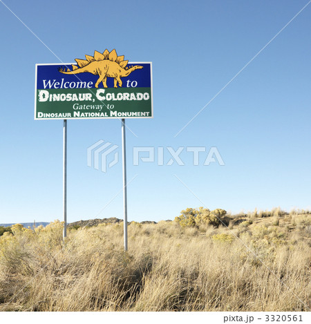 Welcome sign Dinosaur, Colorado. 3320561