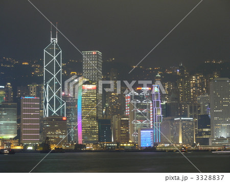 香港　ビクトリアハーバーの夜景 3328837