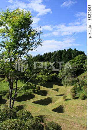 山中城・西の丸西堀の障子堀 山中城・西の丸西堀の障子堀 3329898