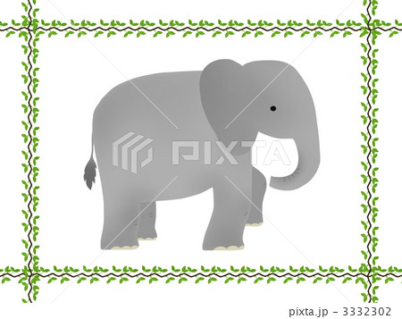 草食動物 大型動物 ぞうのイラスト素材