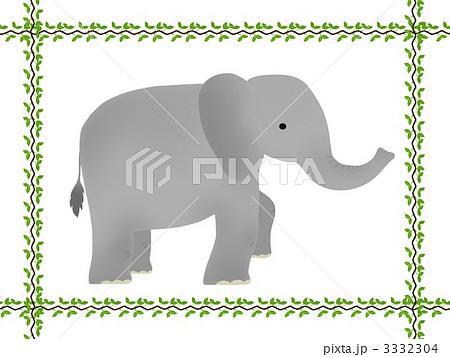 草食動物 大型動物 ぞうのイラスト素材