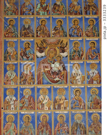 世界遺産「リラ修道院」のフレスコ画（ブルガリア） 3333239