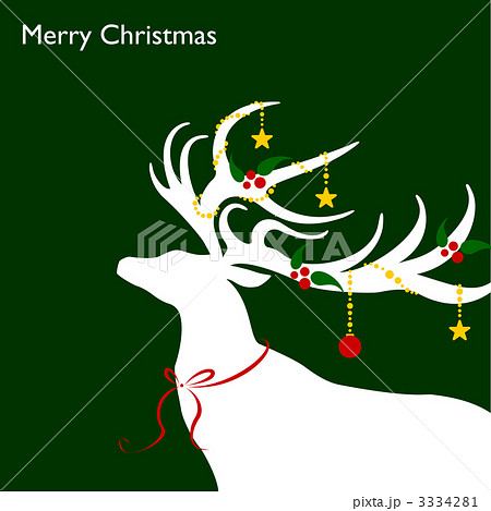 トナカイ クリスマスカード グリーティングカードのイラスト素材