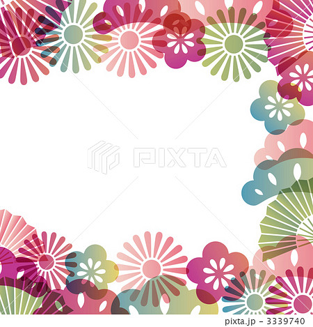 和柄 花 和のイラスト素材 3339740 Pixta