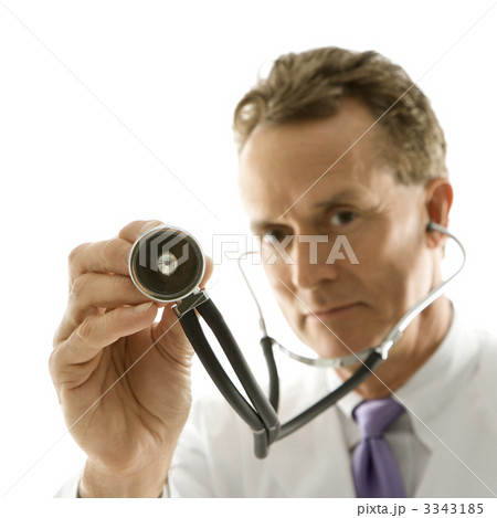 Doctor with stethoscope. Doctor with stethoscope. 3343185